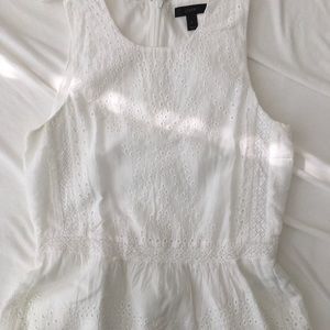JCrew sleeveless white top in size 0